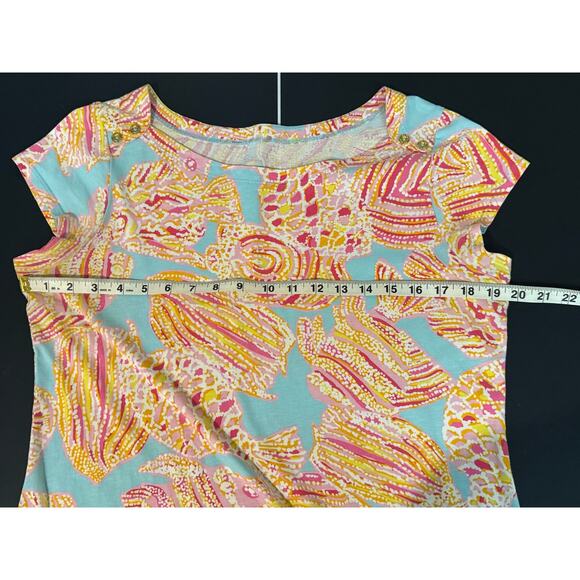 Lilly Pulitzer Loren Dress L Tini Bikini Print Short Sleeve - Picture 8 of 9